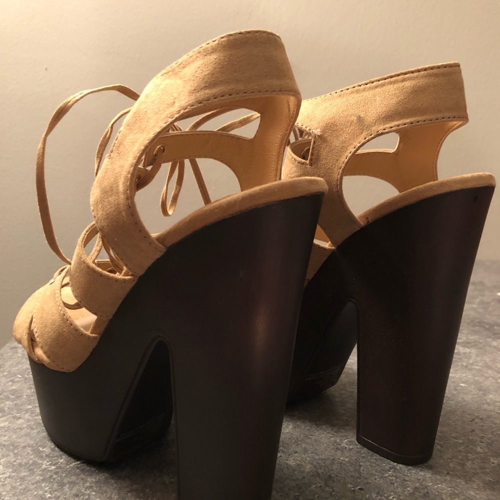 Never worn platform sandals!